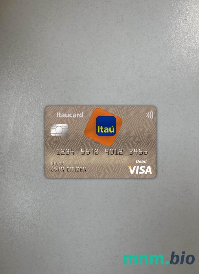 Brazil Itaú bank visa card obciążyć wygląd fotograficzny skan PSD + zdjęcie